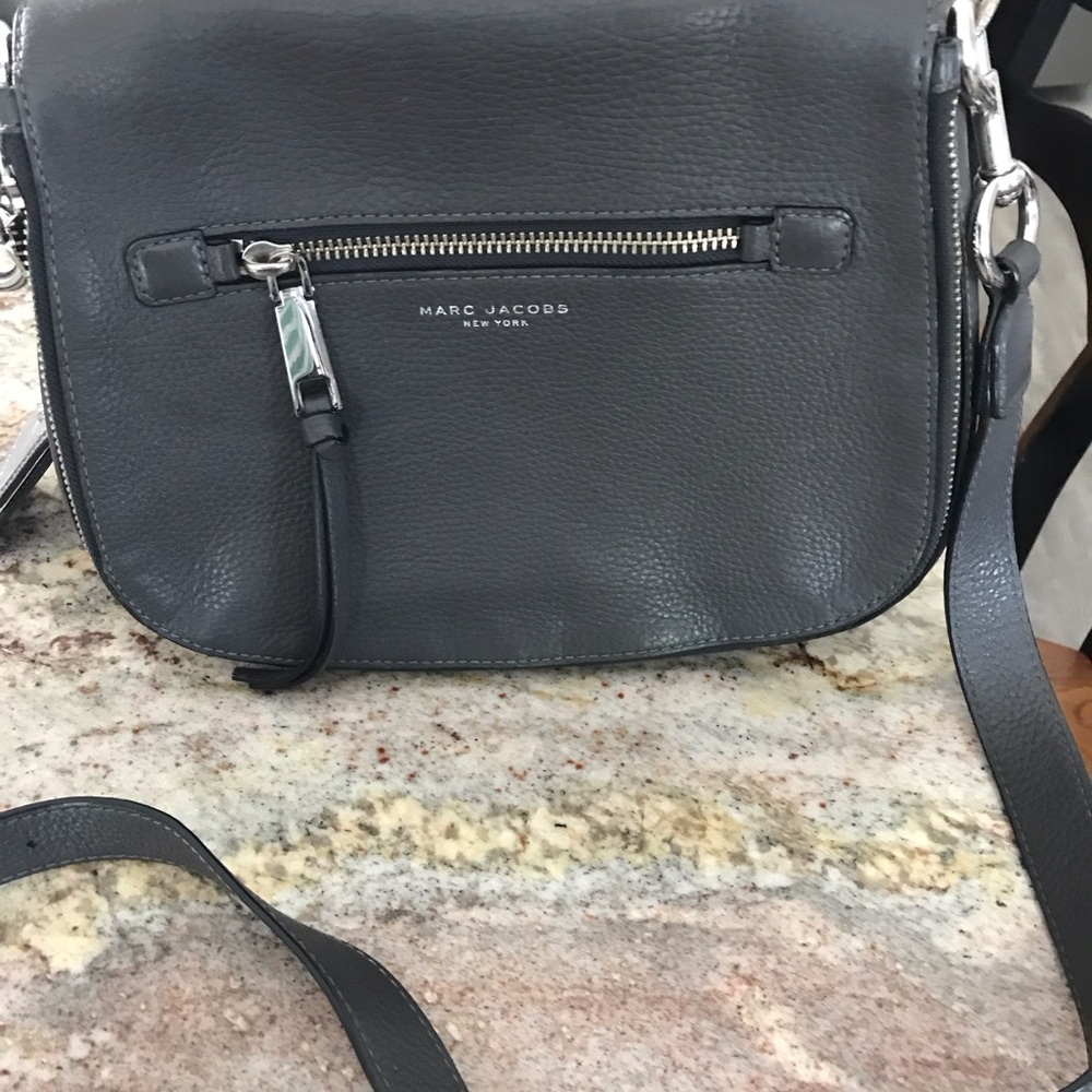 Gray Marc Jacobs  nomad trooper 10 !/2” W 8” tall bag - purse